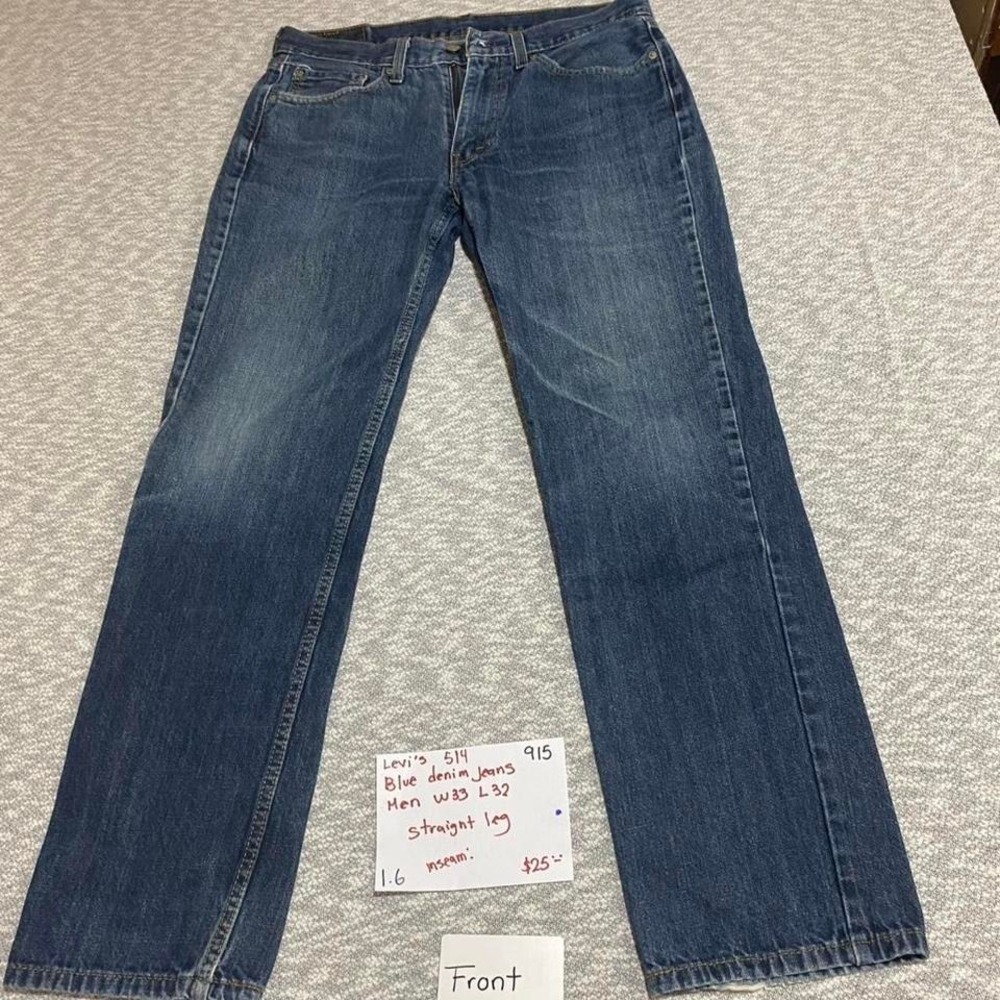 Levi's 514 blue denim jeans Size W33/ L32. SKU915